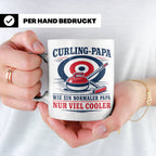 Curling Papa Tasse Wie ein normaler Papa nur viel cooler - G – Weiß [farbe:weiß]