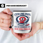 Curling Papa Tasse Wie ein normaler Papa nur viel cooler - G – Schwarz [farbe:schwarz]