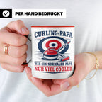 Curling Papa Tasse Wie ein normaler Papa nur viel cooler - G – Rot [farbe:rot]