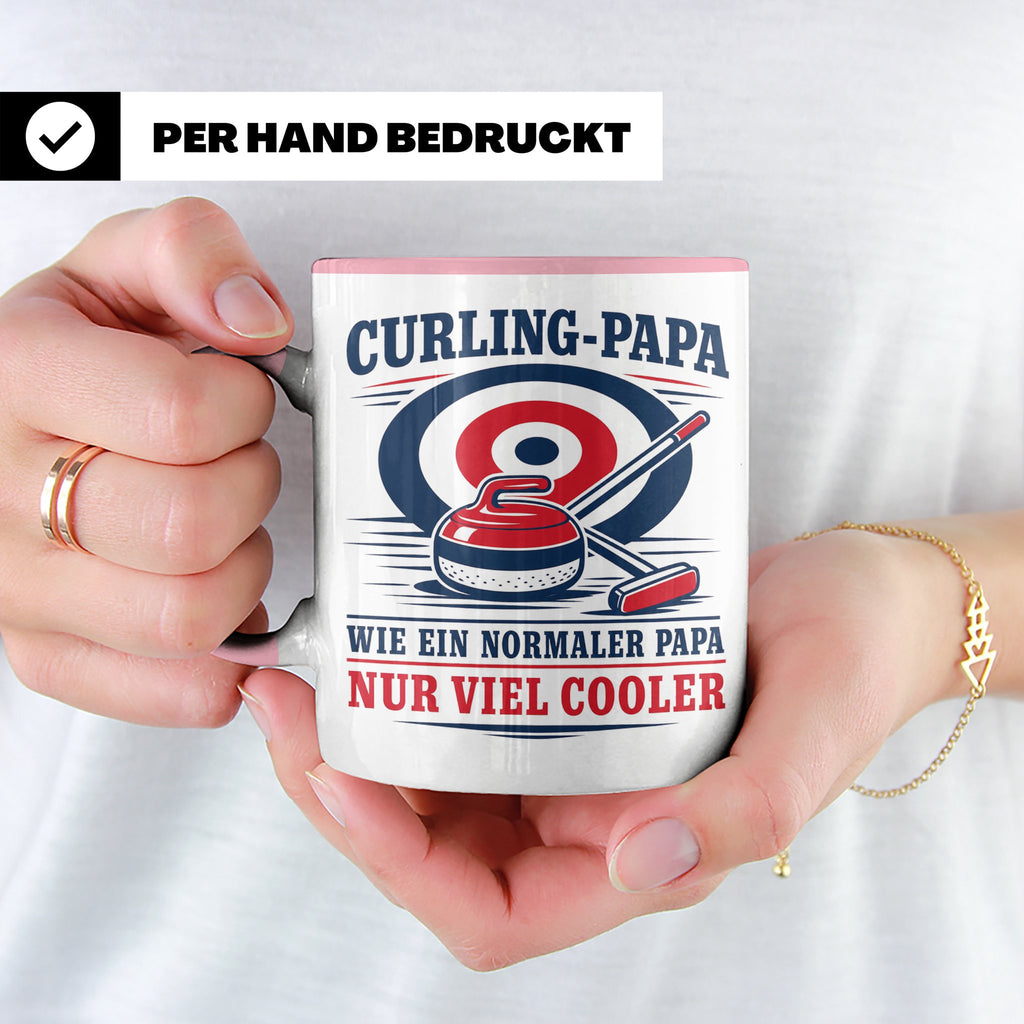 Curling Papa Tasse Wie ein normaler Papa nur viel cooler - G – Rosa [farbe:rosa]