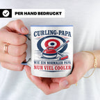 Curling Papa Tasse Wie ein normaler Papa nur viel cooler - G – Blau [farbe:blau]