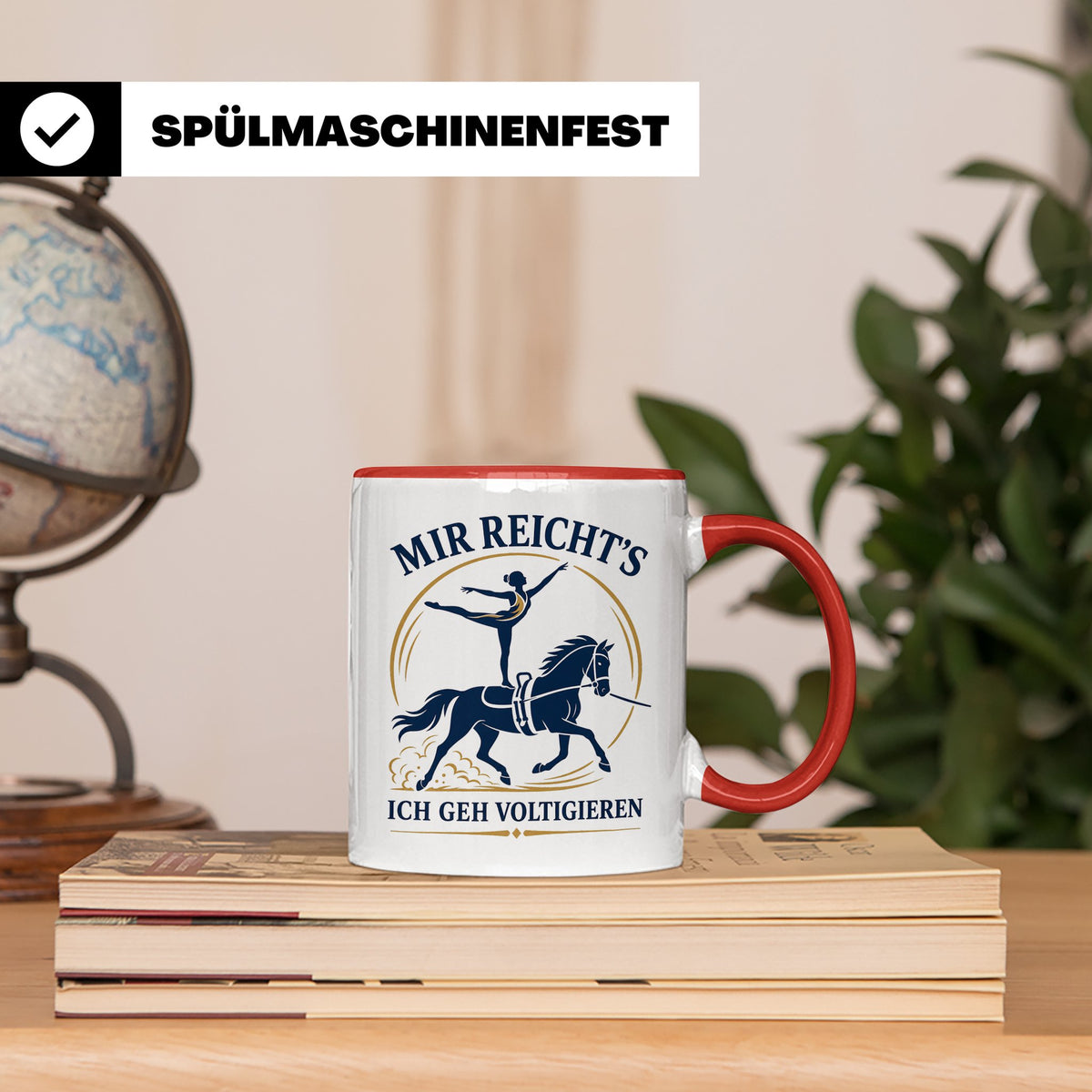 Voltigieren Tasse Mir reichts ich geh voltigieren - Geschenk – Rot [farbe:rot]