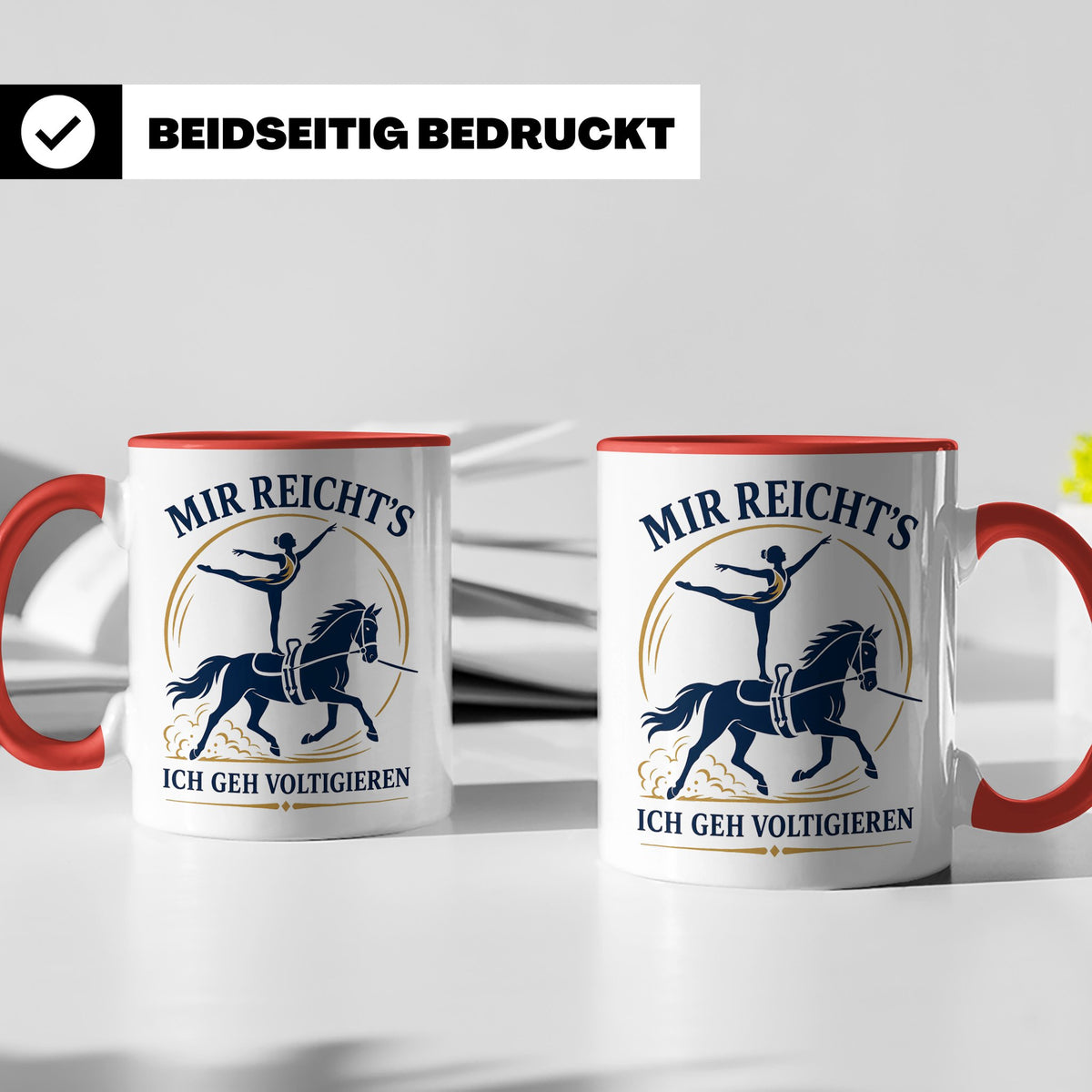 Voltigieren Tasse Mir reichts ich geh voltigieren - Geschenk – Rot [farbe:rot]