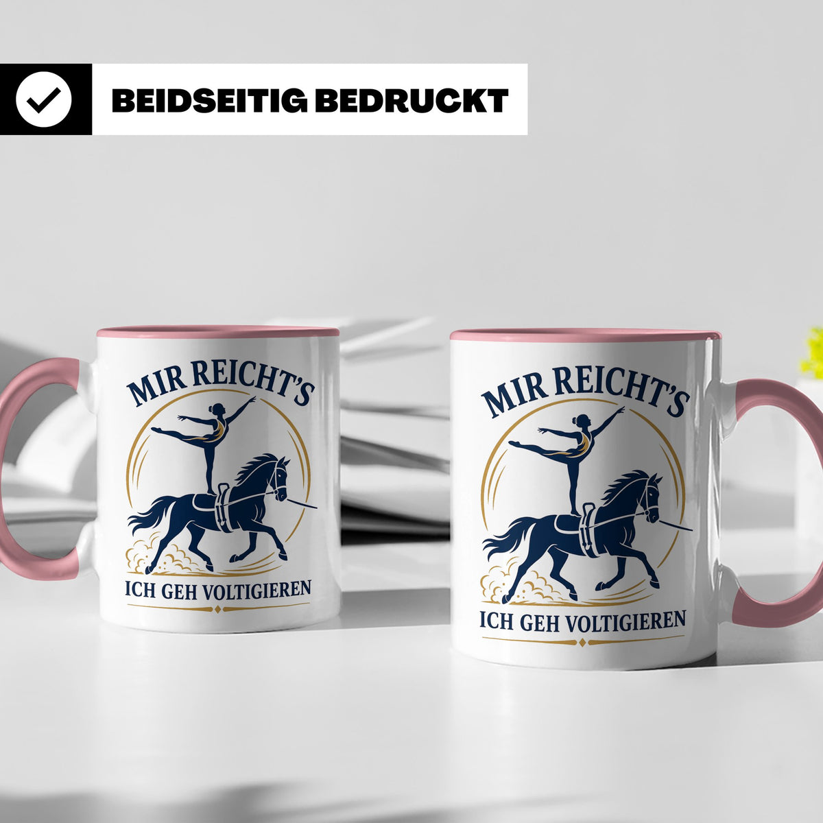 Voltigieren Tasse Mir reichts ich geh voltigieren - Geschenk – Rosa [farbe:rosa]