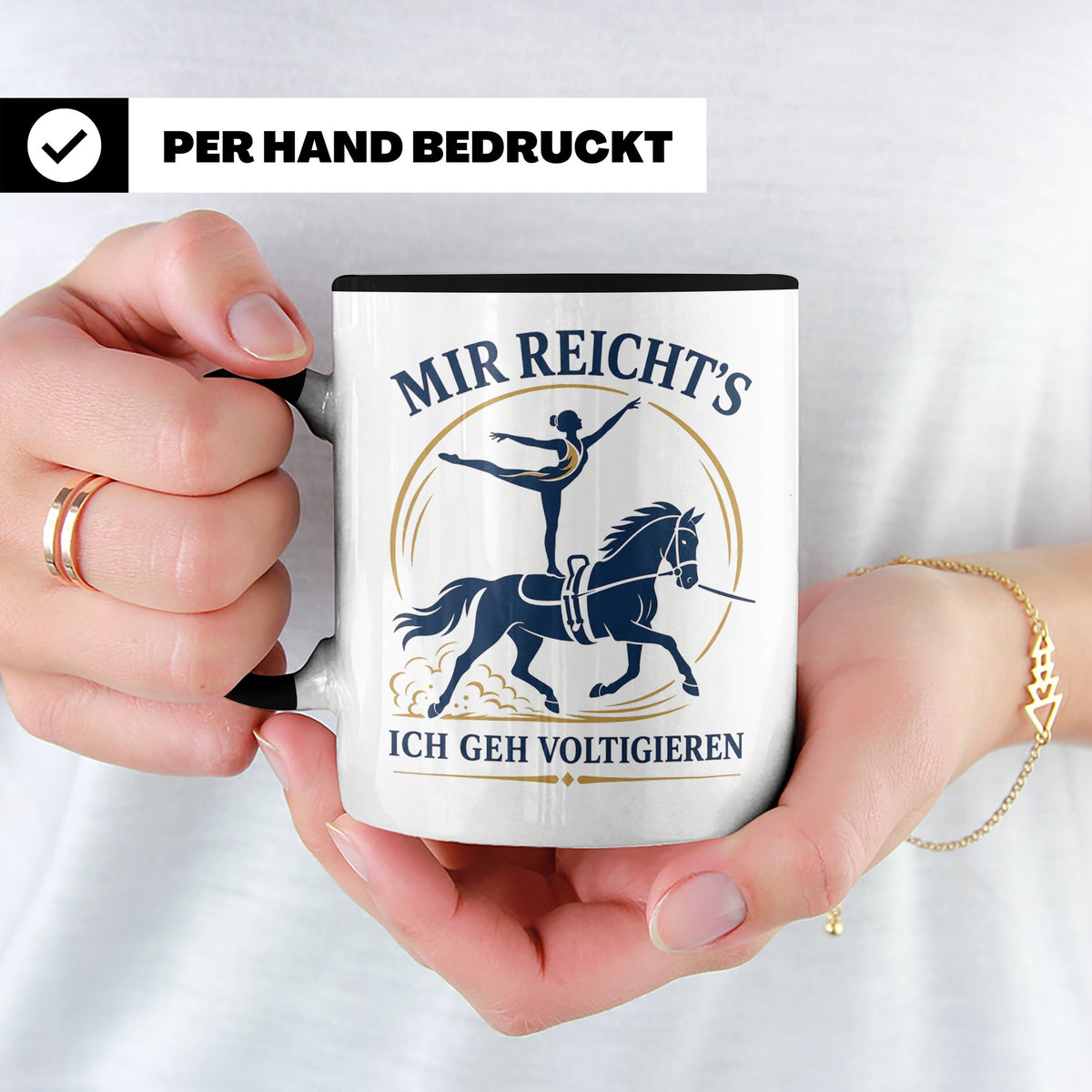 Voltigieren Tasse Mir reichts ich geh voltigieren - Geschenk – Schwarz [farbe:schwarz]