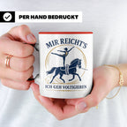 Voltigieren Tasse Mir reichts ich geh voltigieren - Geschenk – Rot [farbe:rot]