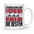 Fliesenleger Tasse - Studium? Top Handwerker Geschenkidee! F – Weiß [farbe:weiß]
