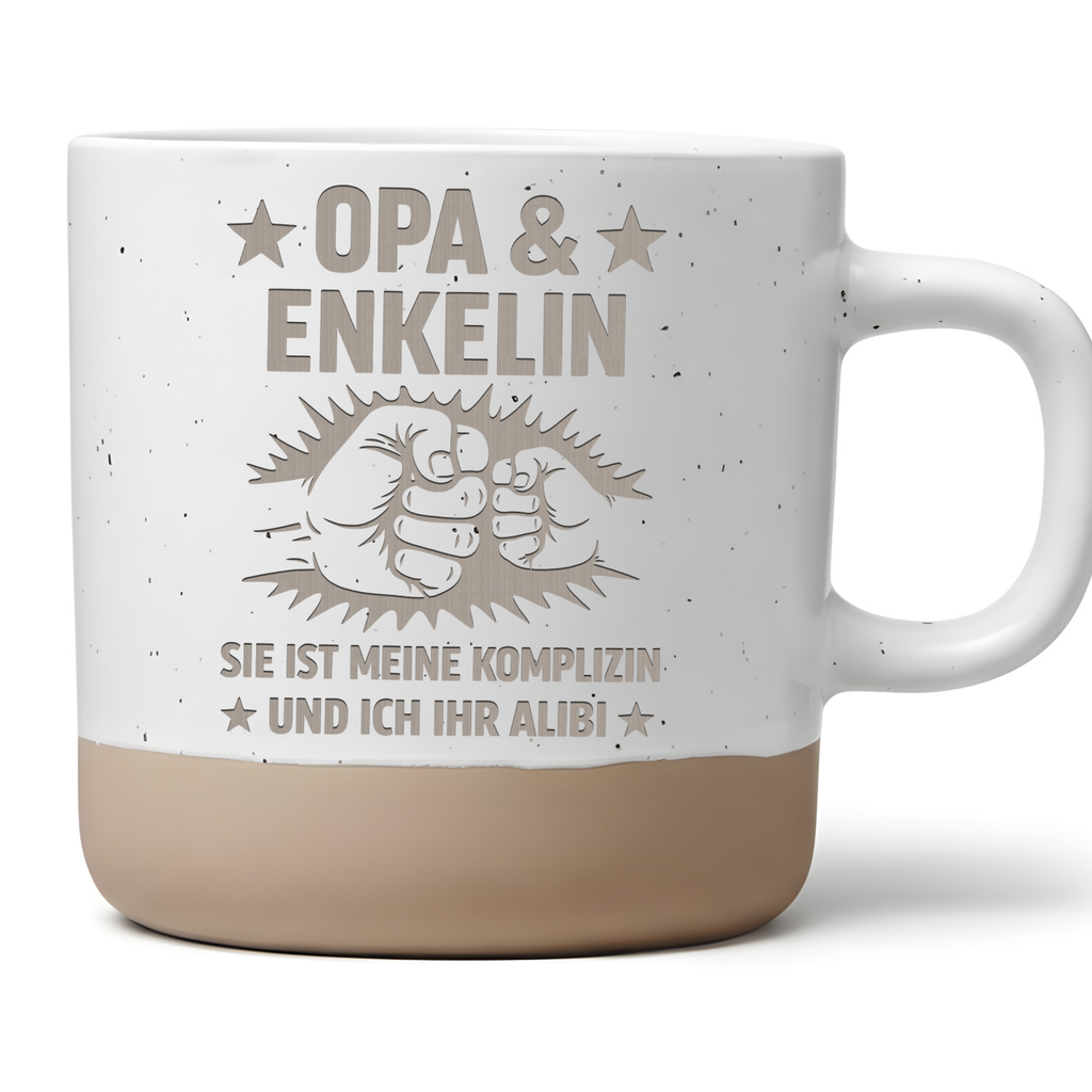 Opa Tasse Geschenk Enkelin Kaffeetasse Opa und Enkelin Geburtstag Vate – Bild 1
