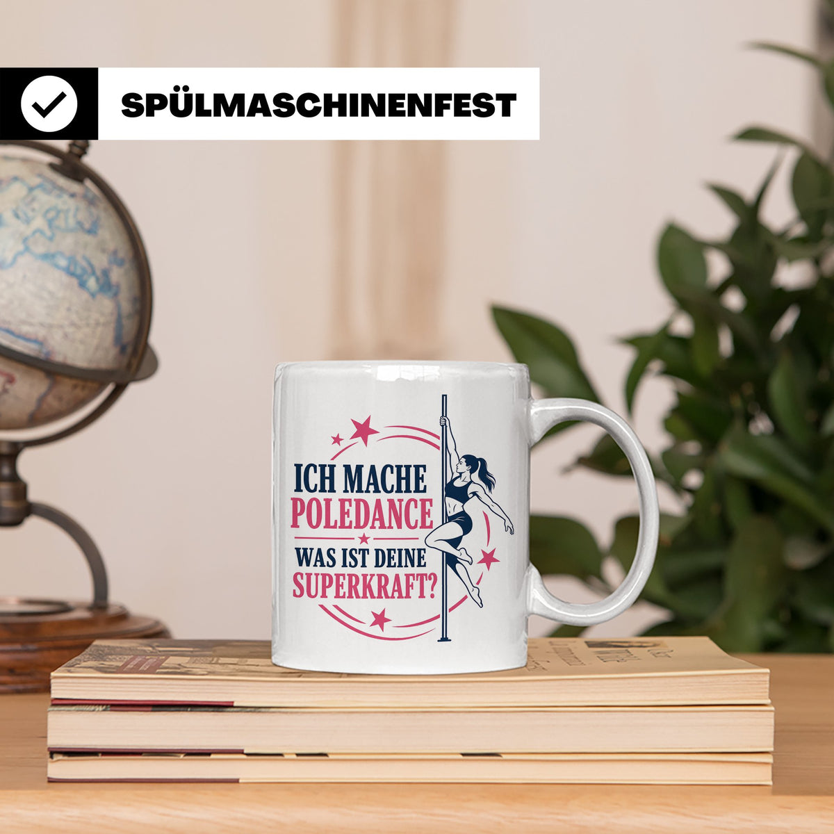 Poledance Tasse Ich mache Poledance was ist deine Superkraft – Weiß [farbe:weiß]