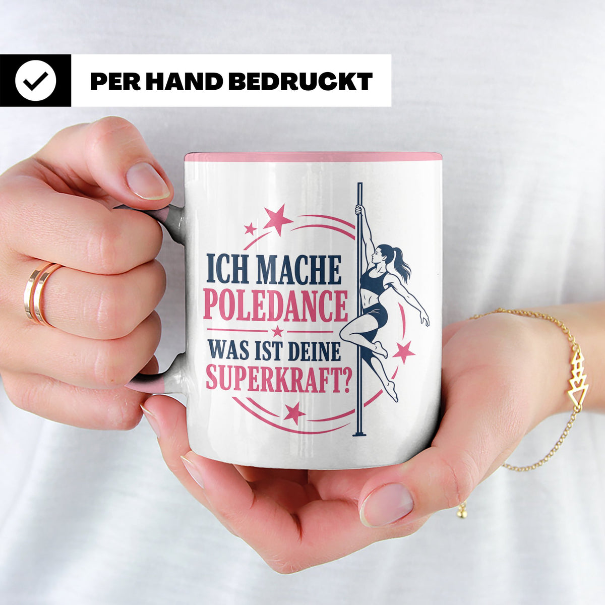 Poledance Tasse Ich mache Poledance was ist deine Superkraft – Rosa [farbe:rosa]