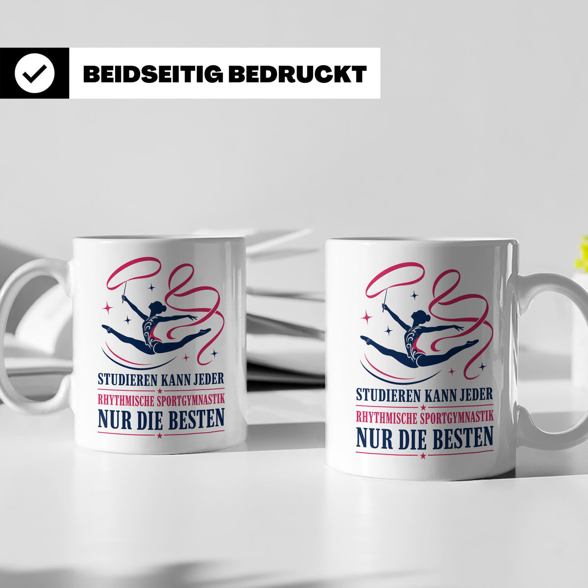 Rhythmische Sportgymnastik Tasse Studieren kann jeder RSG nu – Weiß [farbe:weiß]