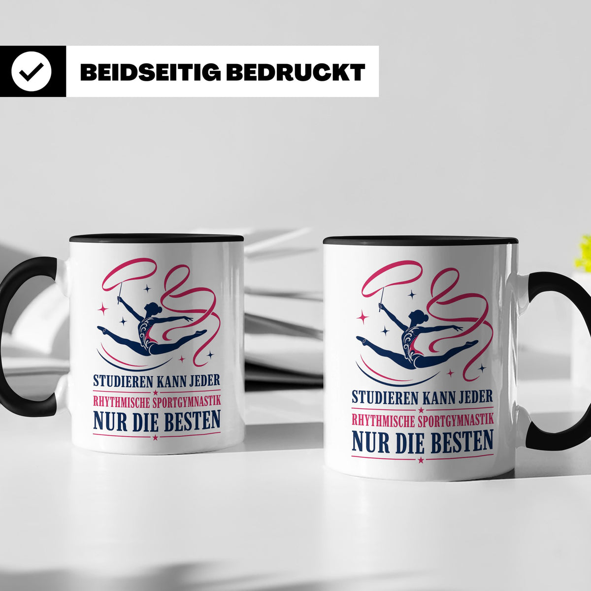 Rhythmische Sportgymnastik Tasse Studieren kann jeder RSG nu – Schwarz [farbe:schwarz]