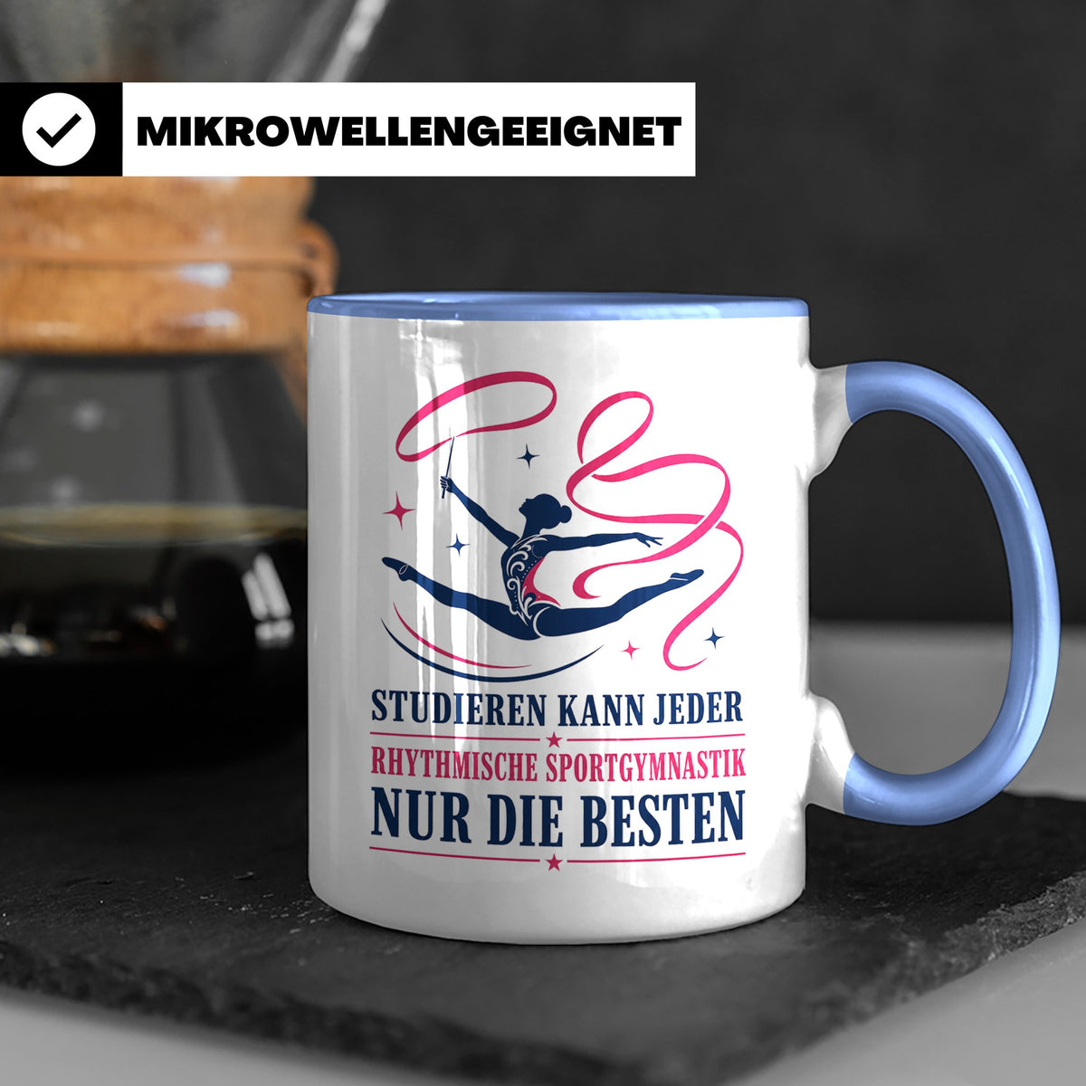 Rhythmische Sportgymnastik Tasse Studieren kann jeder RSG nu – Blau [farbe:blau]
