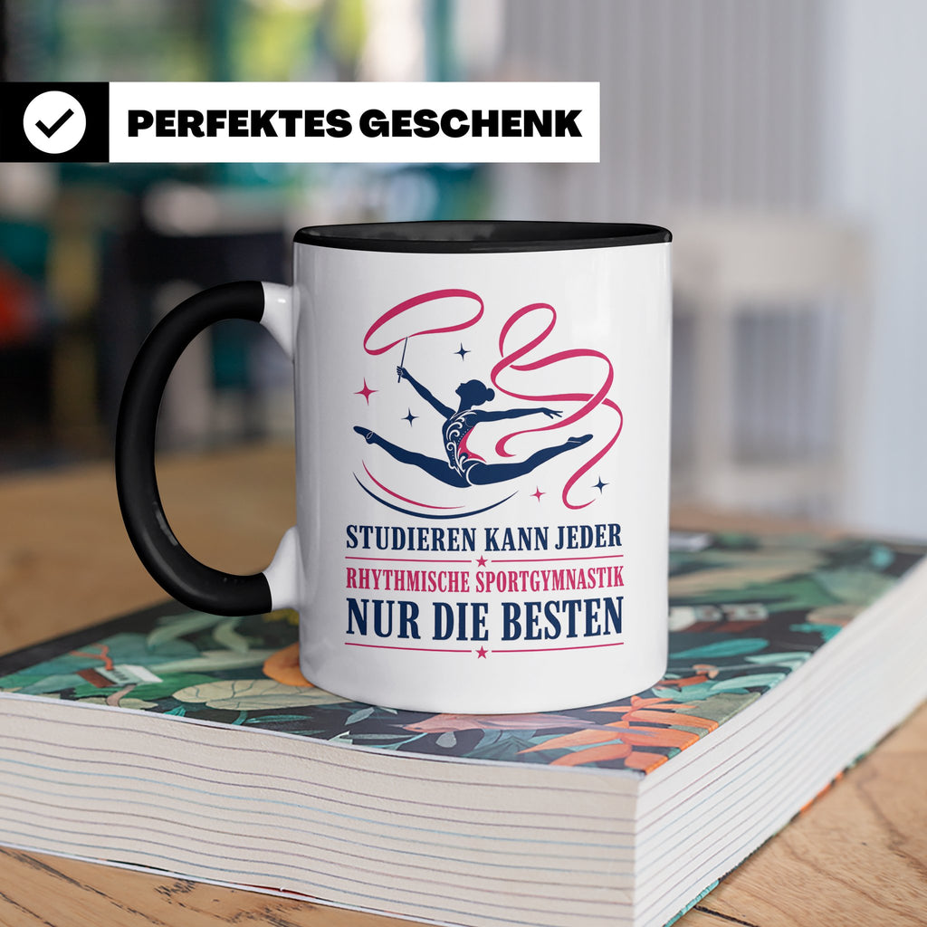 Rhythmische Sportgymnastik Tasse Studieren kann jeder RSG nu – Schwarz [farbe:schwarz]