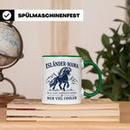 Islandpferd Tasse Isländer Mama wie eine normale Mama nur vi – Grün [farbe:grün]