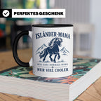 Islandpferd Tasse Isländer Mama wie eine normale Mama nur vi – Schwarz [farbe:schwarz]
