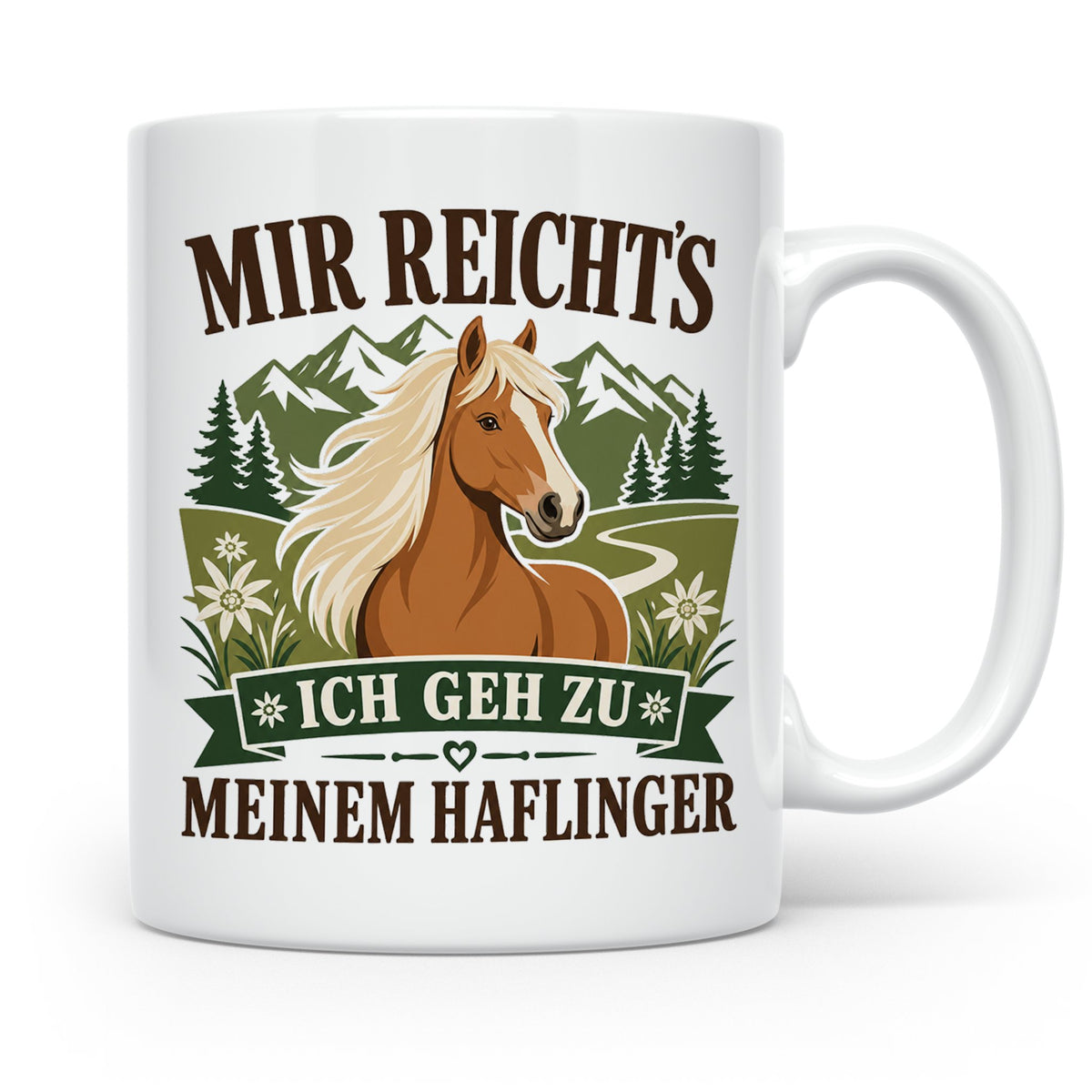 Haflinger Tasse Mir reichts ich geh zu meinem Haflinger - Ge – Weiß [farbe:weiß]