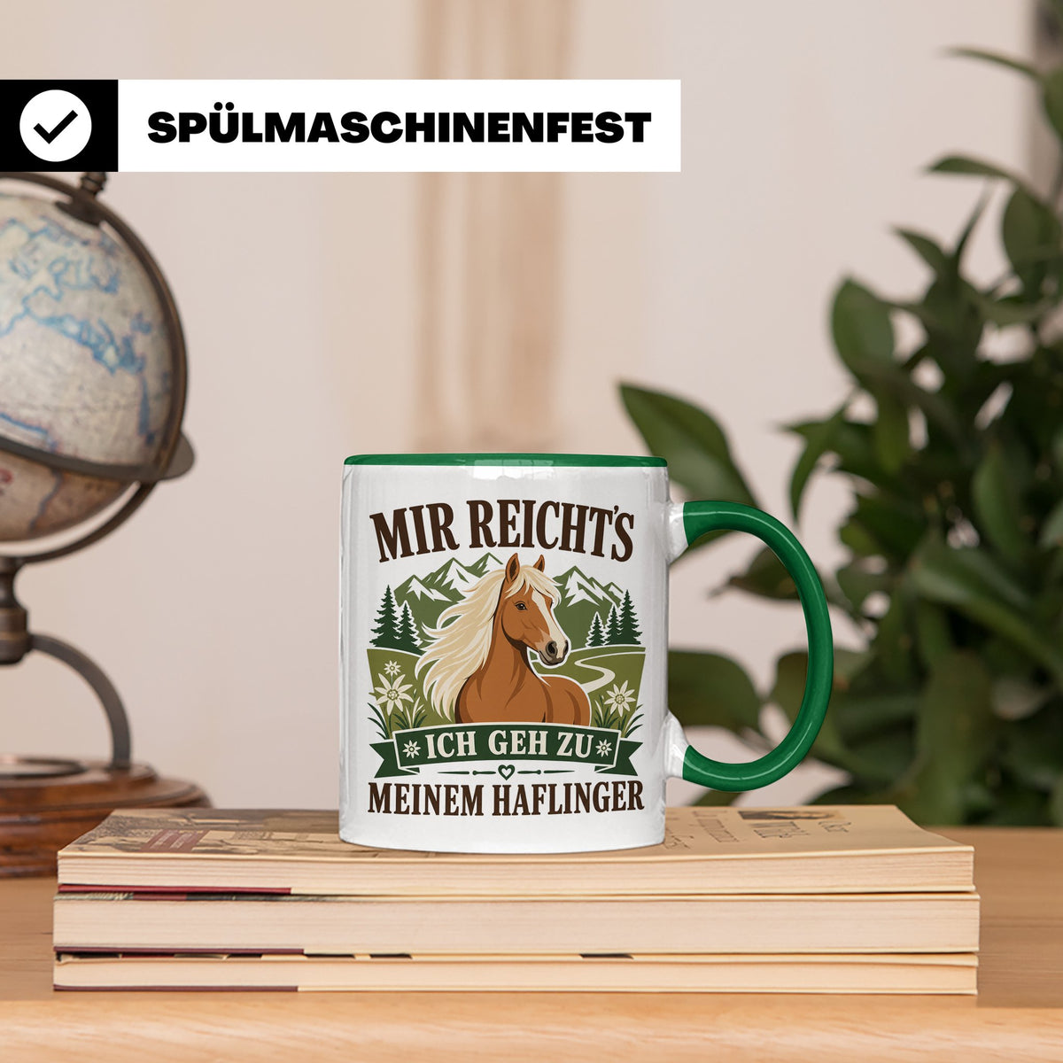 Haflinger Tasse Mir reichts ich geh zu meinem Haflinger - Ge – Grün [farbe:grün]