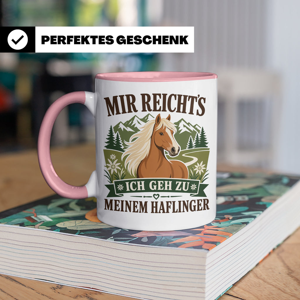 Haflinger Tasse Mir reichts ich geh zu meinem Haflinger - Ge – Rosa [farbe:rosa]