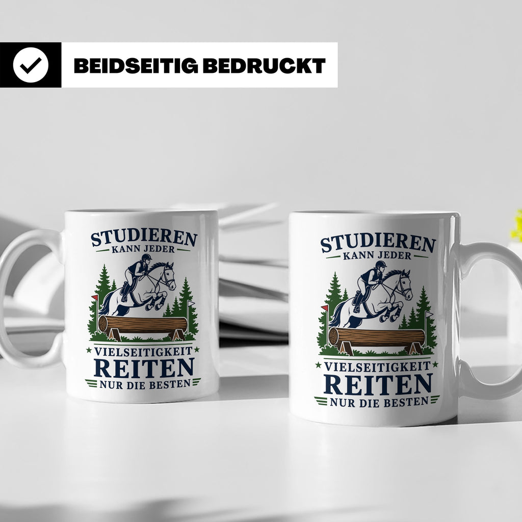 Vielseitigkeit Tasse Studieren kann jeder Vielseitigkeit rei – Weiß [farbe:weiß]