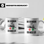 Eisenbahn Ruft Tasse - Zug Lokführer Geschenkidee - Bahnfans – Weiß [farbe:weiß]