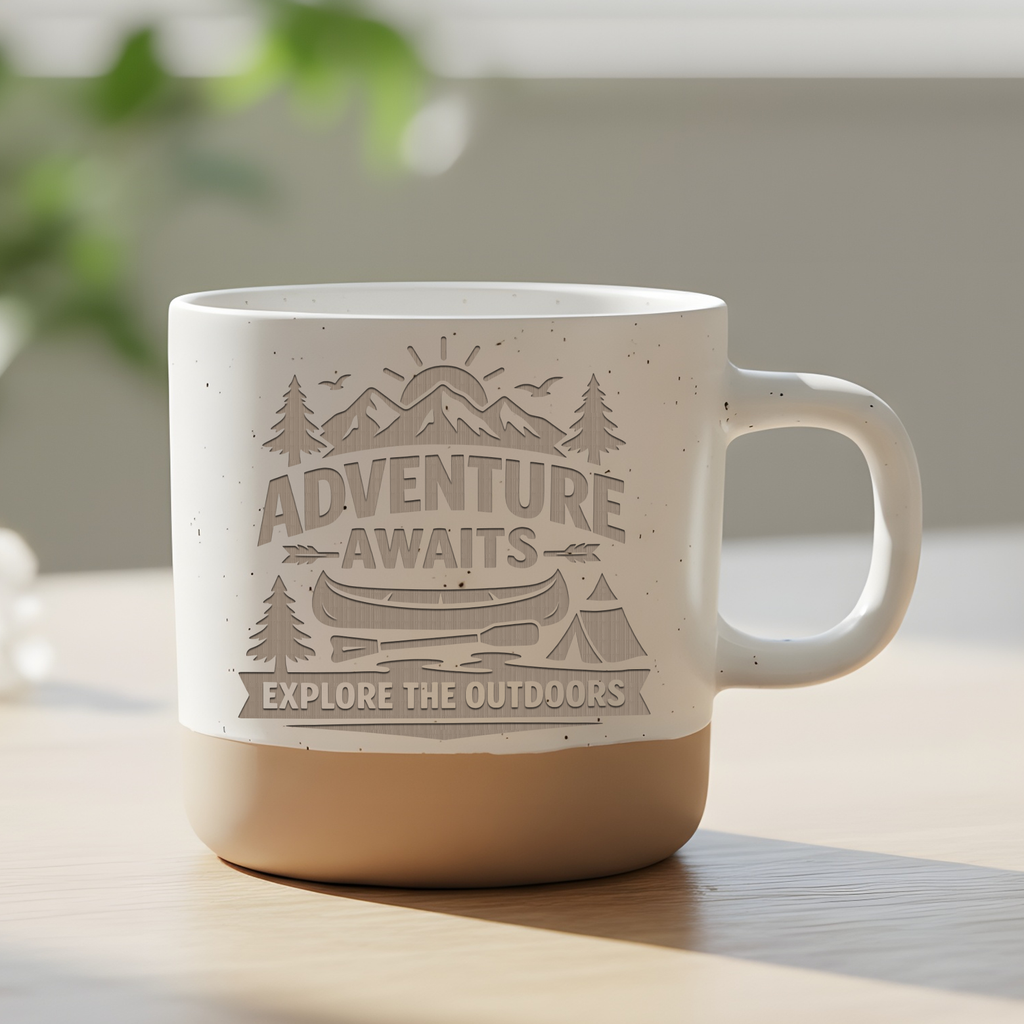 Outdoor Tasse Adventure Awaits Camping Kaffeetasse Berge Wandern Gesch – Bild 6