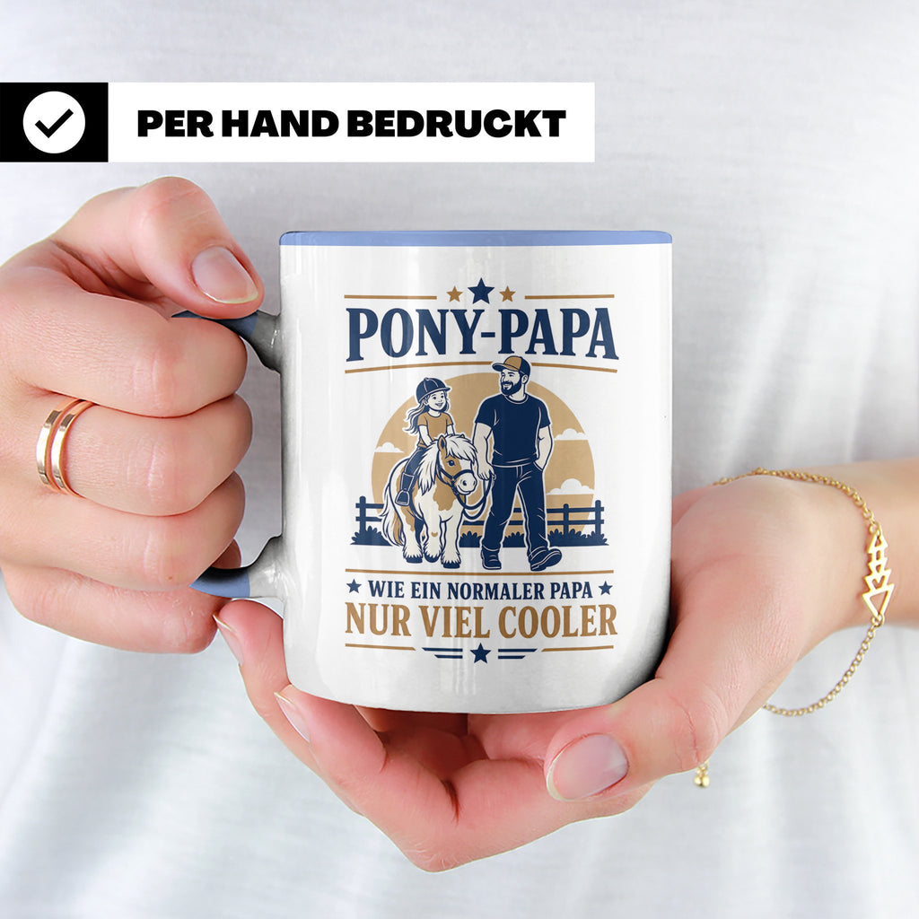 Pony Papa Tasse Wie ein normaler Papa nur viel cooler - Gesc – Blau [farbe:blau]