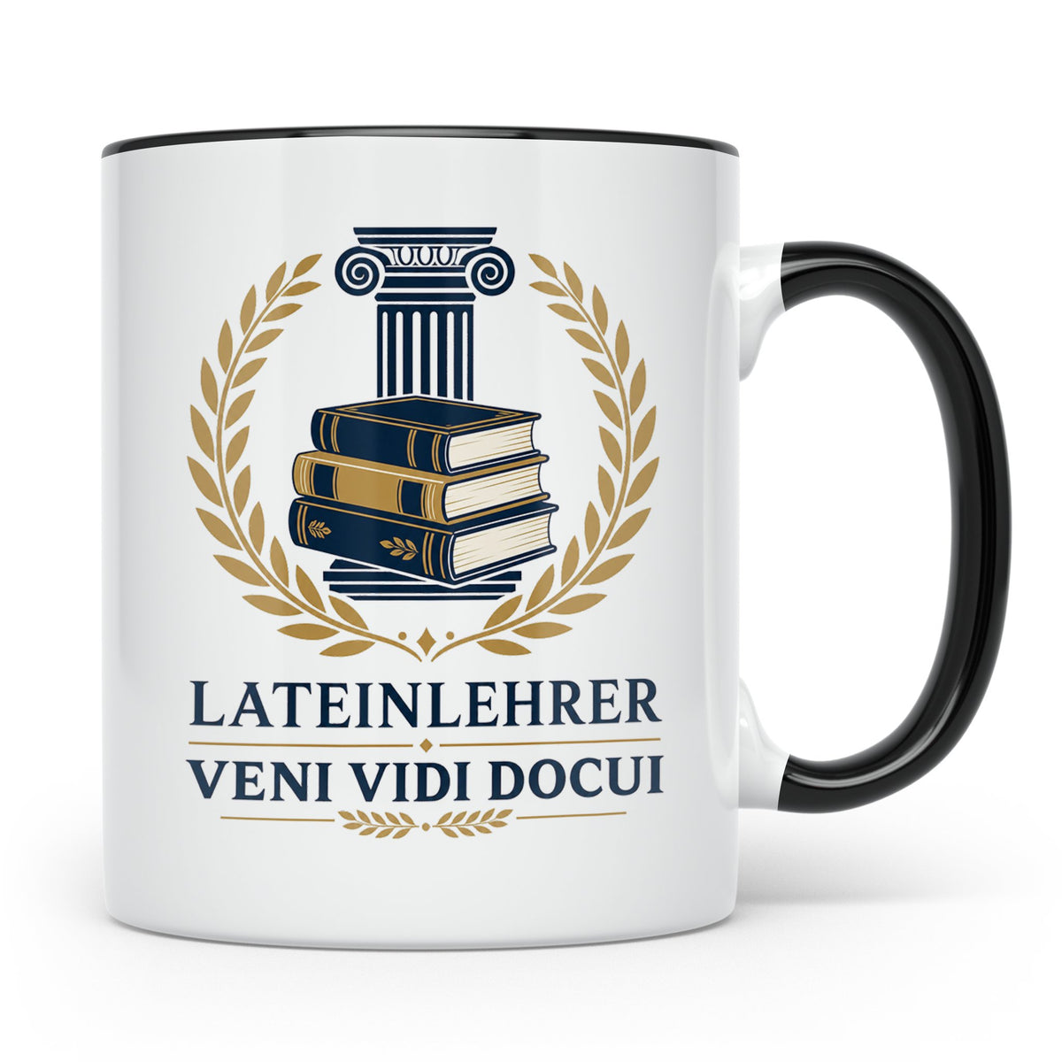 Lateinlehrer Tasse Veni Vidi Docui - Lustiges Geschenk für L – Schwarz [farbe:schwarz]