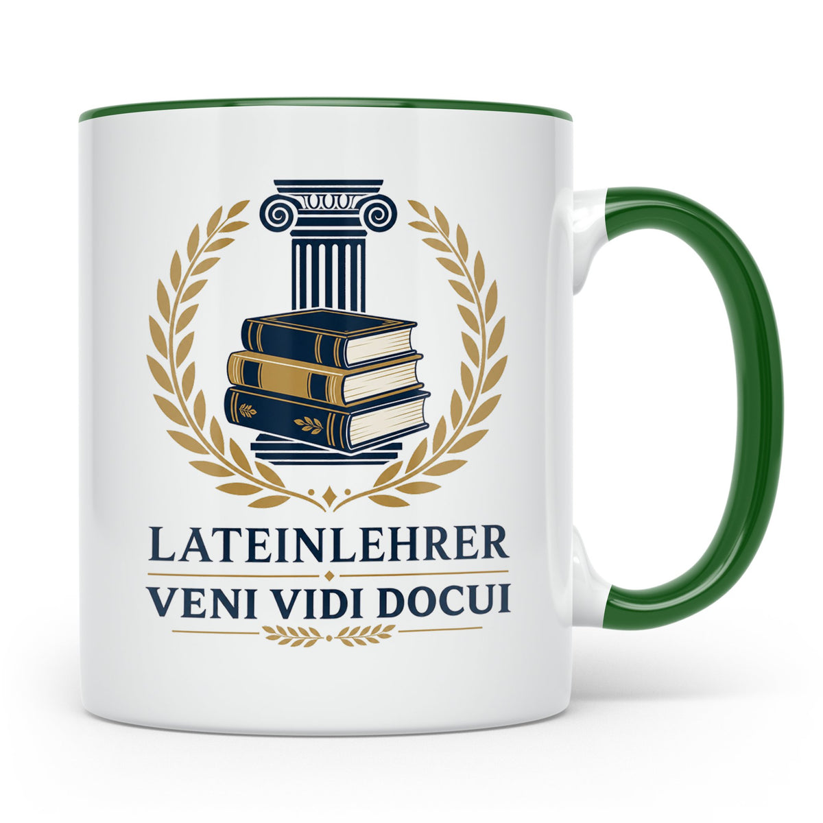 Lateinlehrer Tasse Veni Vidi Docui - Lustiges Geschenk für L – Grün [farbe:grün]
