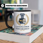 Lateinlehrer Tasse Veni Vidi Docui - Lustiges Geschenk für L – Schwarz [farbe:schwarz]