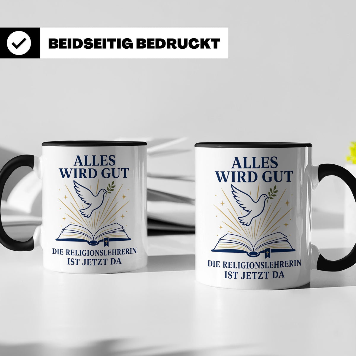 Religionslehrerin Tasse Alles wird gut die Religionslehrerin – Schwarz [farbe:schwarz]