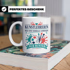 Kunstlehrerin Tasse Wie eine normale Lehrerin nur bunter - G – Weiß [farbe:weiß]