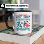 Kunstlehrerin Tasse Wie eine normale Lehrerin nur bunter - G – Schwarz [farbe:schwarz]