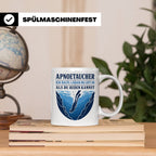 Apnoetauchen Tasse Ich halte länger die Luft an als du reden – Weiß [farbe:weiß]