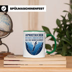 Apnoetauchen Tasse Ich halte länger die Luft an als du reden – Grün [farbe:grün]