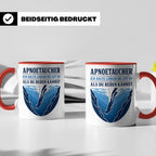 Apnoetauchen Tasse Ich halte länger die Luft an als du reden – Rot [farbe:rot]