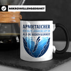 Apnoetauchen Tasse Ich halte länger die Luft an als du reden – Schwarz [farbe:schwarz]