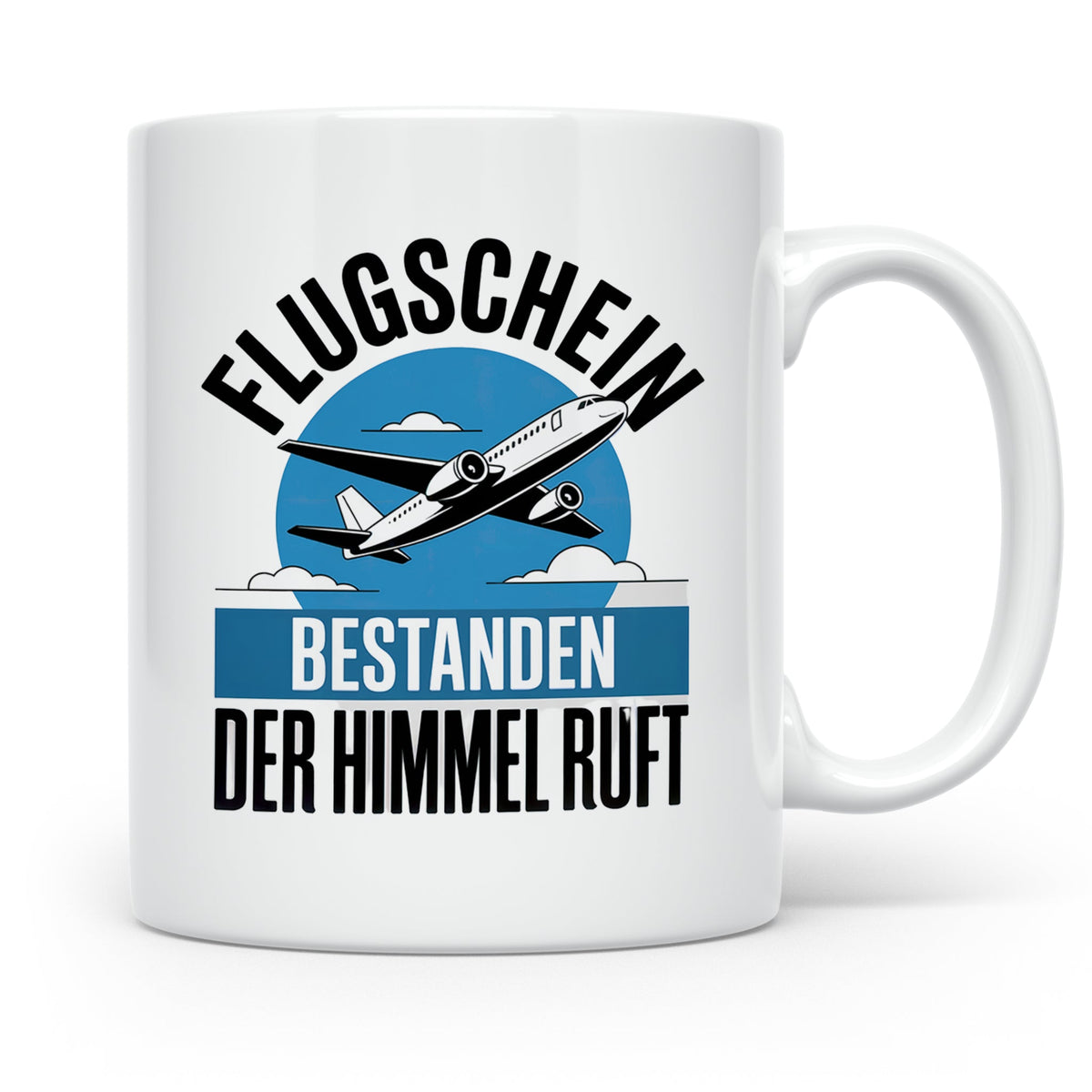 Flugschein Bestanden Tasse - Der Himmel Ruft Piloten Geschen – Weiß [farbe:weiß]