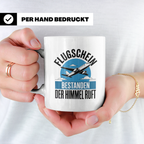 Flugschein Bestanden Tasse - Der Himmel Ruft Piloten Geschen – Weiß [farbe:weiß]