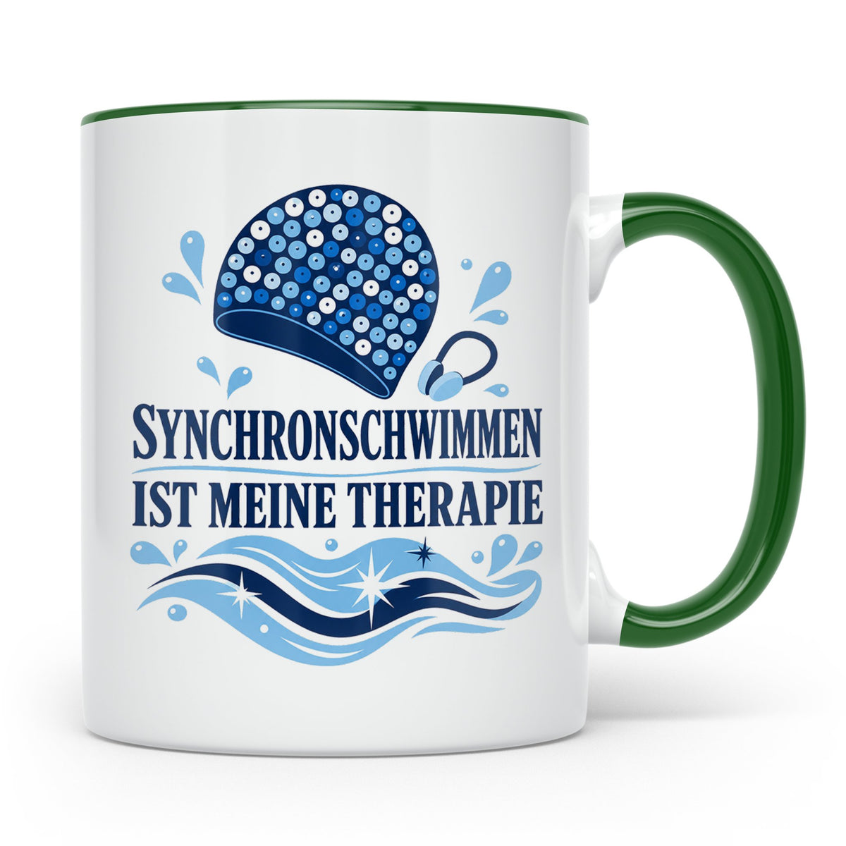 Synchronschwimmen Tasse Synchronschwimmen ist meine Therapie – Grün [farbe:grün]