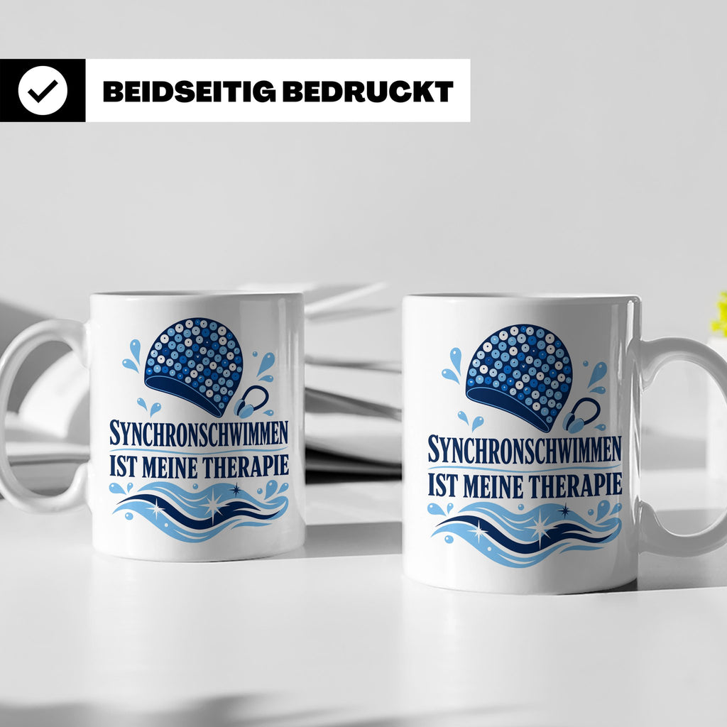 Synchronschwimmen Tasse Synchronschwimmen ist meine Therapie – Weiß [farbe:weiß]