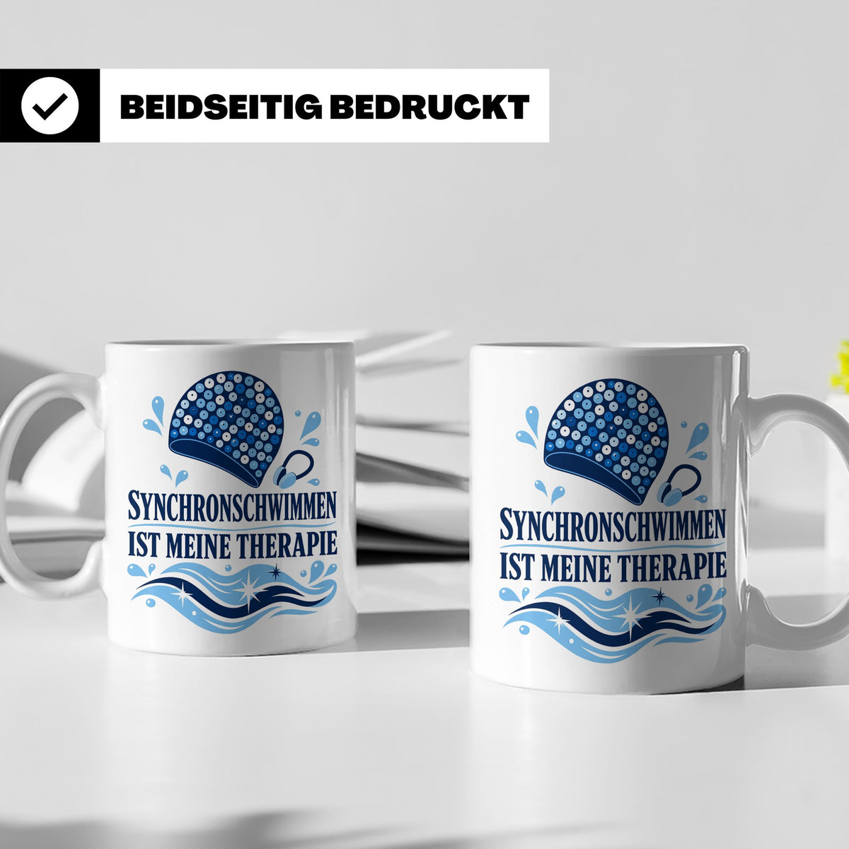 Synchronschwimmen Tasse Synchronschwimmen ist meine Therapie – Weiß [farbe:weiß]