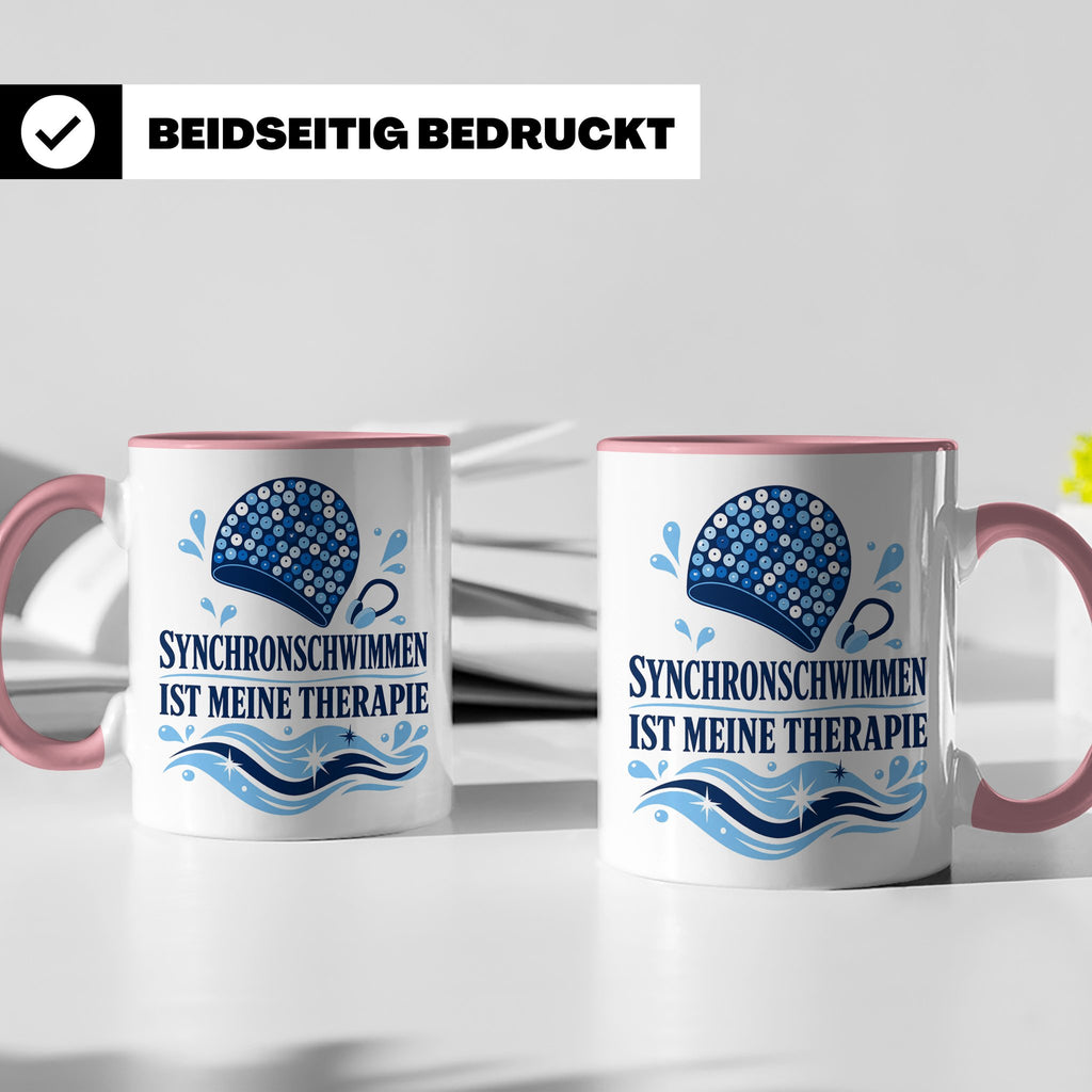 Synchronschwimmen Tasse Synchronschwimmen ist meine Therapie – Rosa [farbe:rosa]