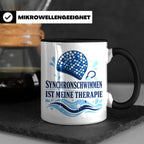 Synchronschwimmen Tasse Synchronschwimmen ist meine Therapie – Schwarz [farbe:schwarz]