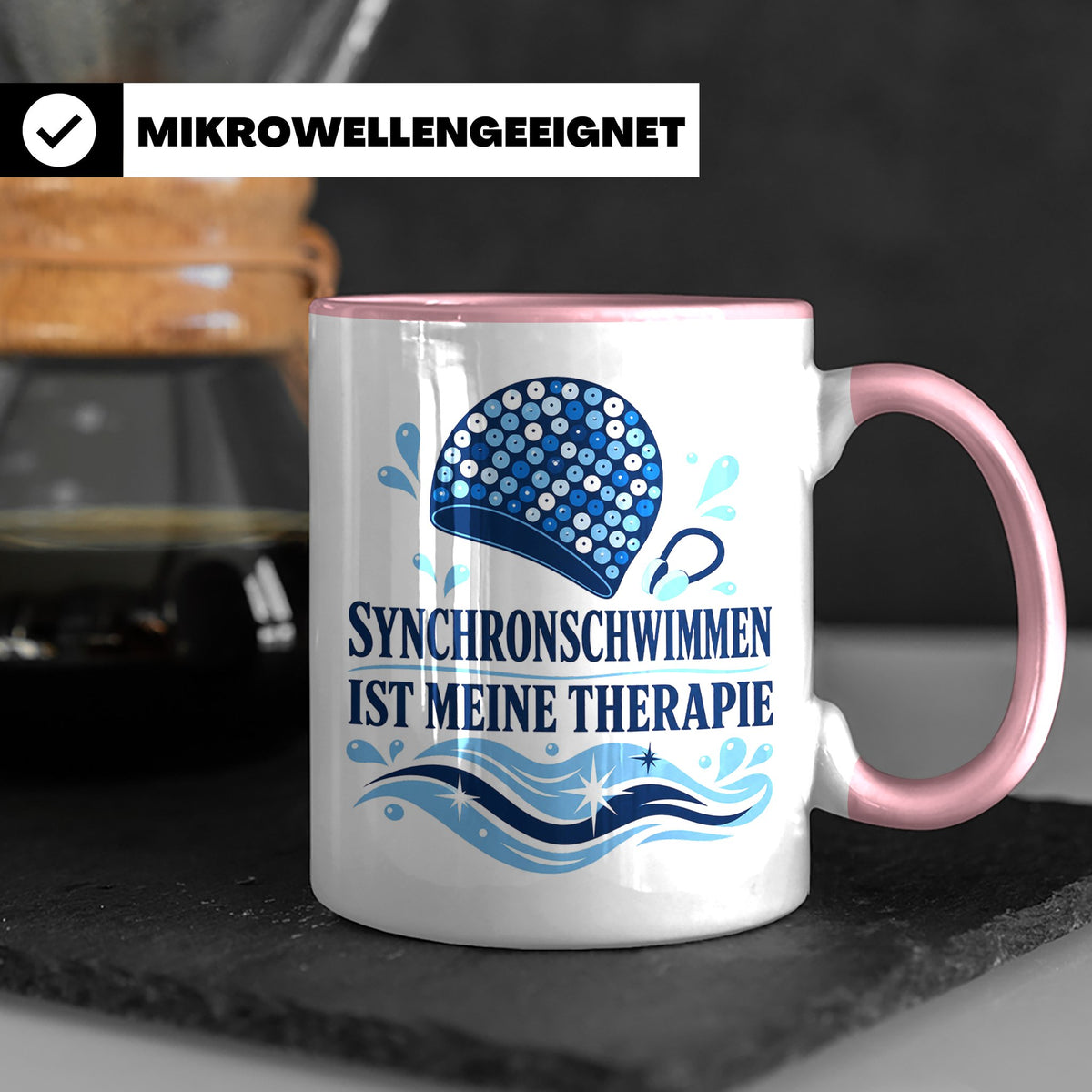 Synchronschwimmen Tasse Synchronschwimmen ist meine Therapie – Rosa [farbe:rosa]