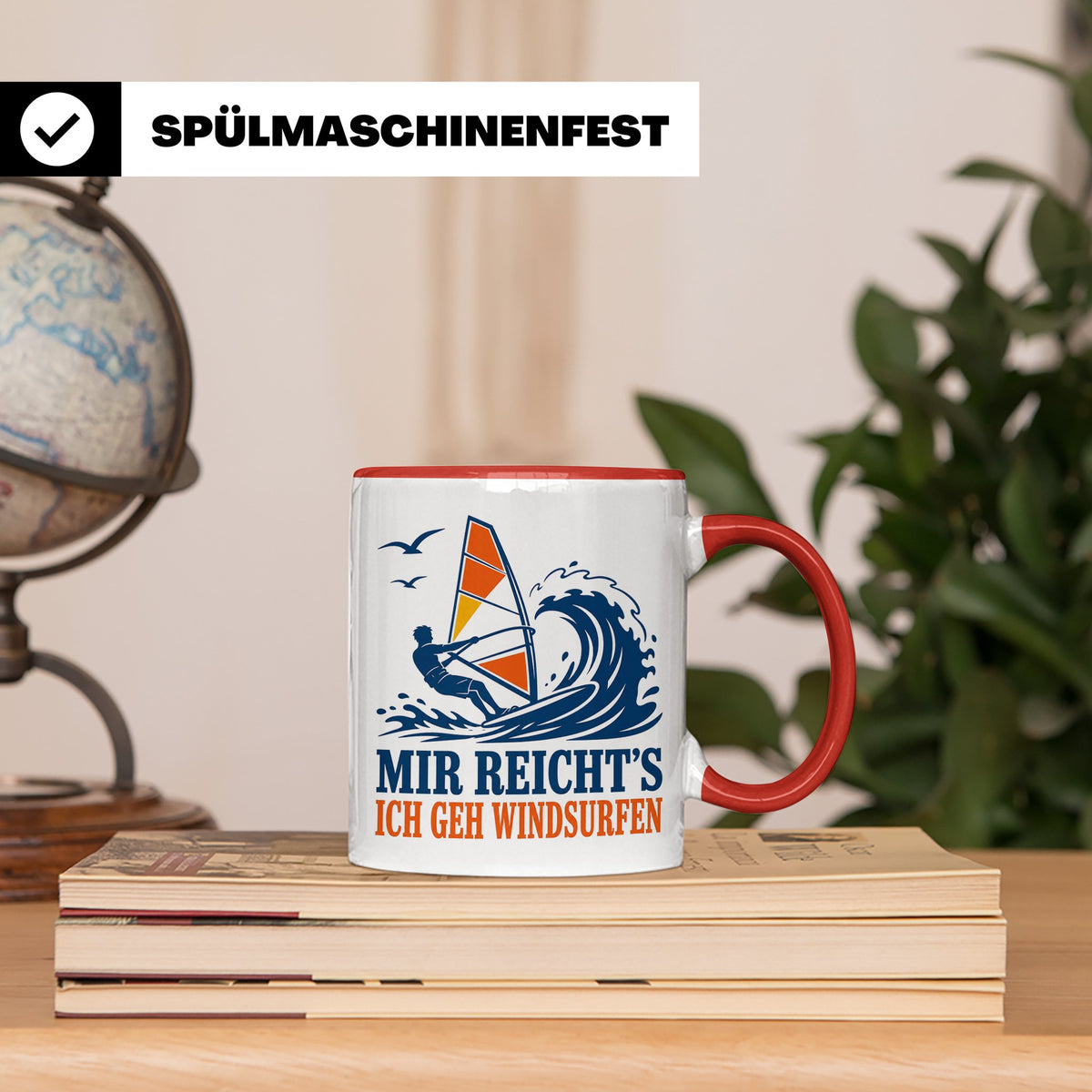 Windsurfen Tasse Mir reichts ich geh windsurfen - Geschenk f – Rot [farbe:rot]