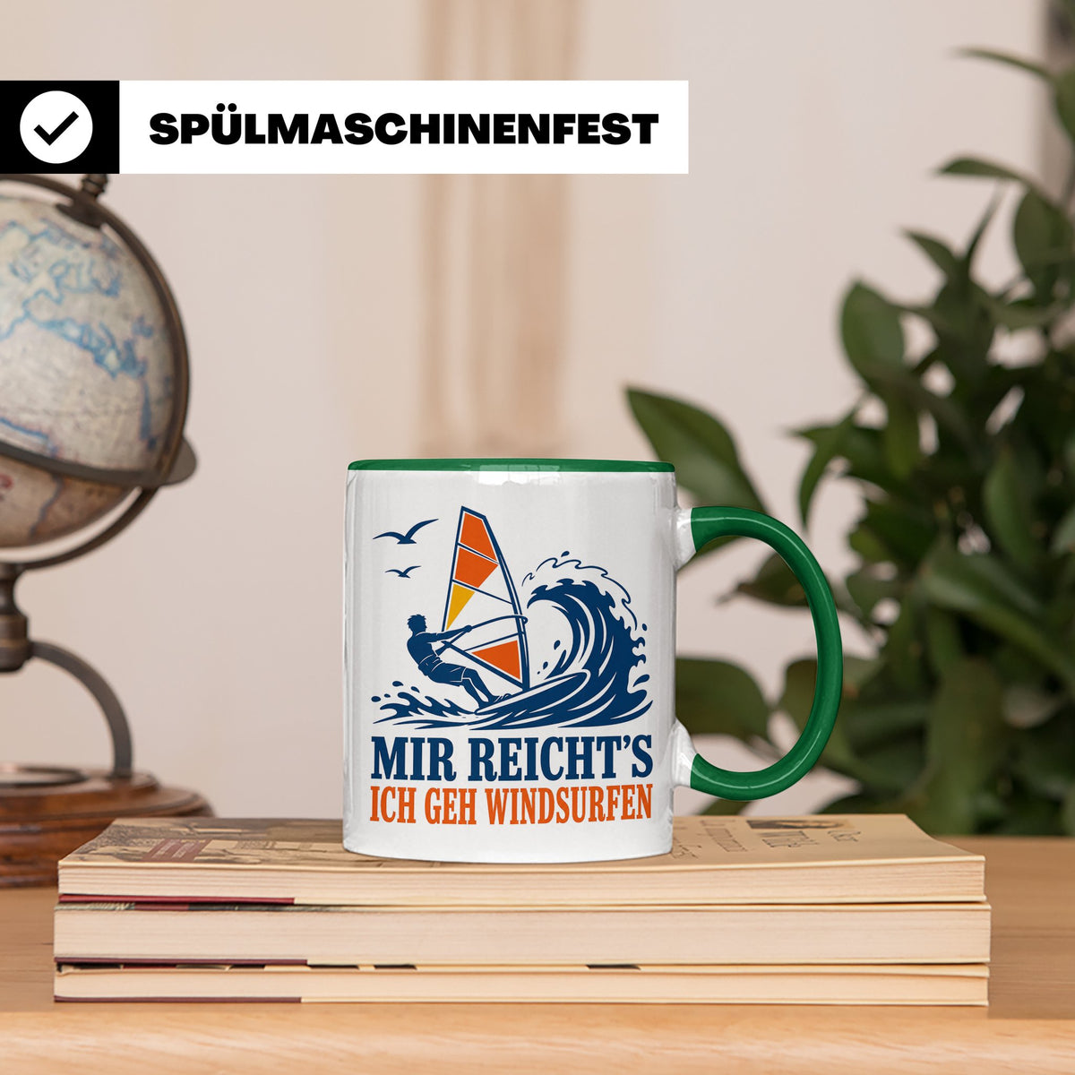 Windsurfen Tasse Mir reichts ich geh windsurfen - Geschenk f – Grün [farbe:grün]