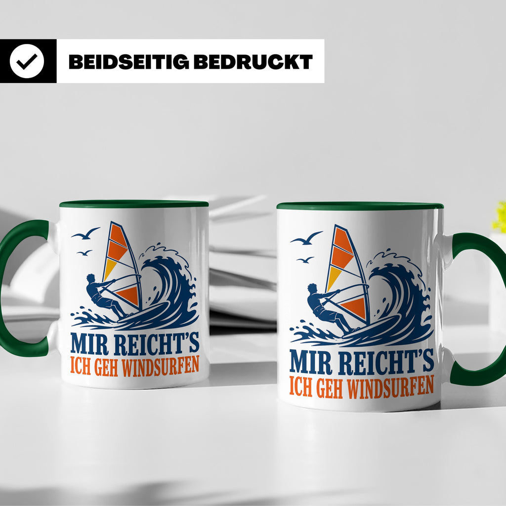 Windsurfen Tasse Mir reichts ich geh windsurfen - Geschenk f – Grün [farbe:grün]