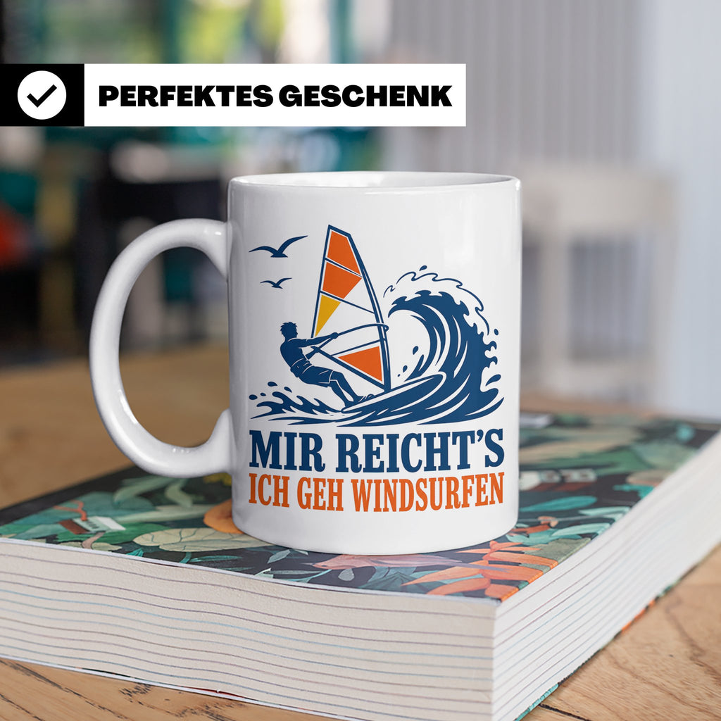 Windsurfen Tasse Mir reichts ich geh windsurfen - Geschenk f – Weiß [farbe:weiß]