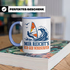 Windsurfen Tasse Mir reichts ich geh windsurfen - Geschenk f – Blau [farbe:blau]